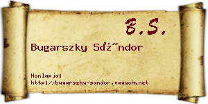 Bugarszky Sándor névjegykártya