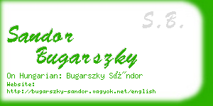 sandor bugarszky business card